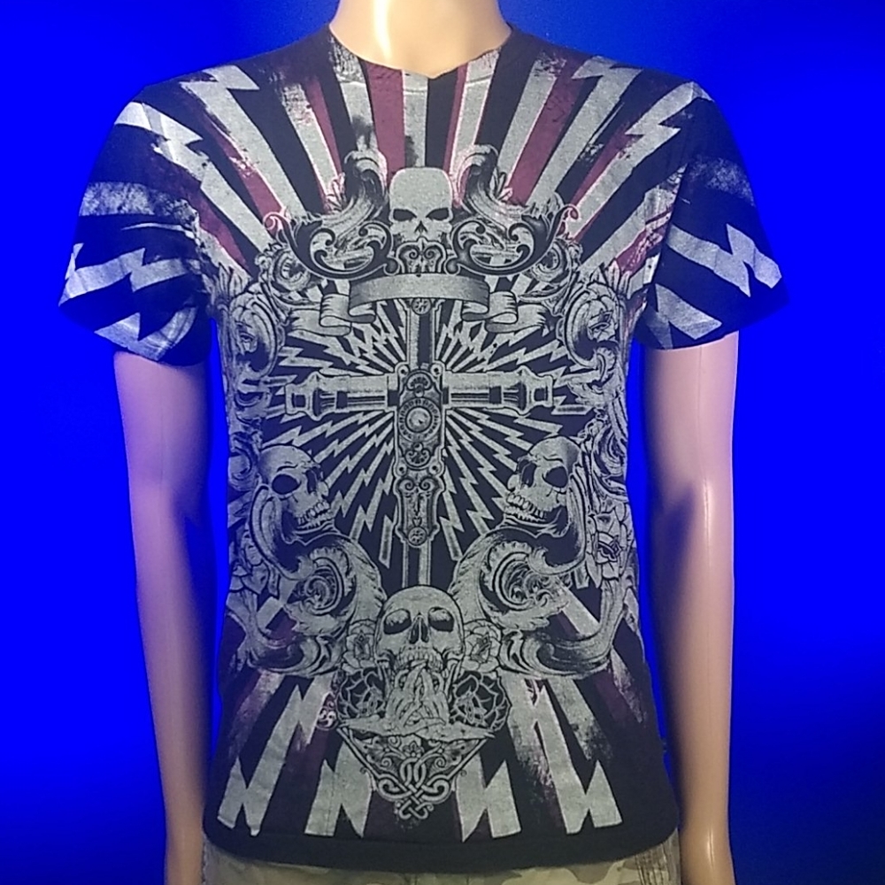 Chemistry Gothic Skulls and lightning size M